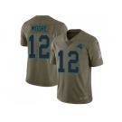 Youth Nike Carolina Panthers #12 DJ Moore Olive Stitched NFL Limited 2017 Salute to Service Jersey