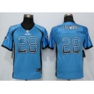 Youth Nike Carolina Panthers #28 Jonathan Stewart Drift Fashion Blue Jerseys