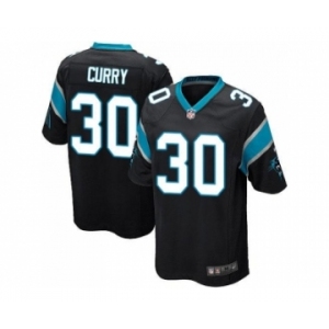 Youth Nike Carolina Panthers #30 Stephen Curry Black Team Color Stitched NFL Jersey