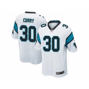 Youth Nike Carolina Panthers #30 Stephen Curry White Stitched NFL Jersey