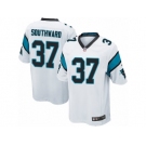 Youth Nike Carolina Panthers #37 Dezmen Southward Game White NFL Jersey