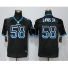 Youth Nike Carolina Panthers #58 Thomas Davis Drift Fashion Black Jerseys