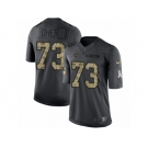 Youth Nike Carolina Panthers #73 Michael Oher Limited Black 2016 Salute to Service NFL Jersey