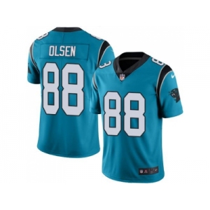 Youth Nike Carolina Panthers #88 Greg Olsen Blue Stitched NFL Limited Rush Jersey