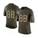 Youth Nike Carolina Panthers #88 Greg Olsen Limited Green Salute to Service NFL Jersey