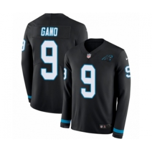 Youth Nike Carolina Panthers #9 Graham Gano Limited Black Therma Long Sleeve NFL Jersey