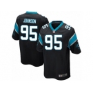 Youth Nike Carolina Panthers #95 Charles Johnson Limited Black Team Color NFL Jersey