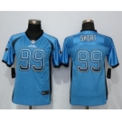 Youth Nike Carolina Panthers #99 Kawann Shor Drift Fashion Blue Jerseys