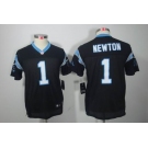 nike youth nfl jerseys carolina panthers #1 newton black[nike limited]