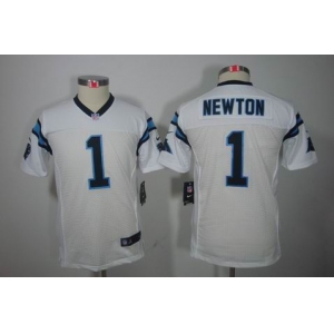 nike youth nfl jerseys carolina panthers #1 newton white[nike limited]