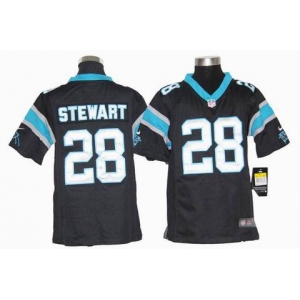 nike youth nfl jerseys carolina panthers #28 stewart black[nike]