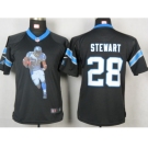 nike youth nfl jerseys carolina panthers #28 stewart black[portrait fashion]