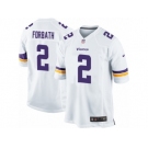 Men Nike Minnesota Vikings #2 Kai Forbath Game White NFL Jersey