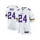 Men Nike Minnesota Vikings #24 Tramaine Brock Game White NFL Jersey