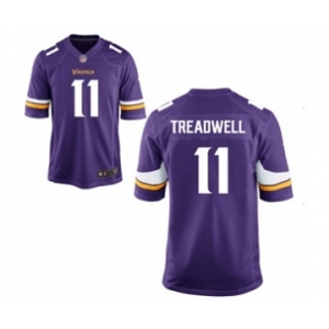 Men's Nike Minnesota Vikings #11 Laquon Treadwell Game Purple Team Color NFL Jersey