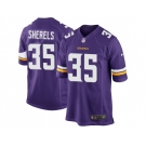 Men's Nike Minnesota Vikings #35 Marcus Sherels Purple Game Team Color NFL Jersey