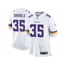 Men's Nike Minnesota Vikings #35 Marcus Sherels White Game NFL Jersey