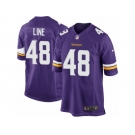 Men's Nike Minnesota Vikings #48 Zach Line Game Purple Team Color NFL Jersey