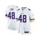 Men's Nike Minnesota Vikings #48 Zach Line Game White NFL Jersey