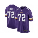 Men's Nike Minnesota Vikings #72 Jake Long Game Purple Team Color NFL Jersey