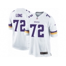 Men's Nike Minnesota Vikings #72 Jake Long Game White NFL Jersey