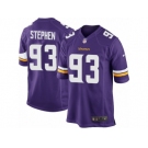 Men's Nike Minnesota Vikings #93 Shamar Stephen Game Purple Team Color NFL Jersey