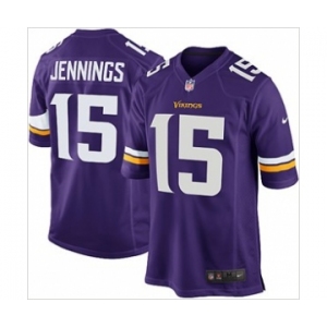 nike nfl jerseys minnesota vikings #15 jennings purple[game]
