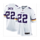 nike nfl jerseys minnesota vikings #22 smith white[game]