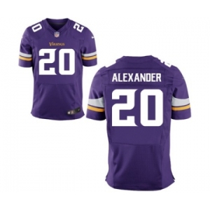 Men's Nike Minnesota Vikings #20 Mackensie Alexander Elite Purple Team Color NFL Jersey