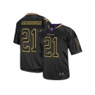 Men's Nike Minnesota Vikings #21 Josh Robinson Elite Lights Out Black Jersey