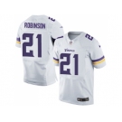 Men's Nike Minnesota Vikings #21 Josh Robinson White Stitched NFL Elite Jersey