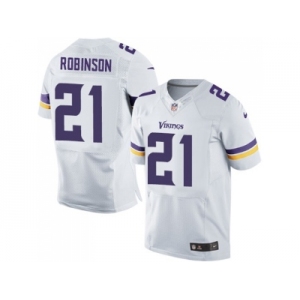 Men's Nike Minnesota Vikings #21 Josh Robinson White Stitched NFL Elite Jersey