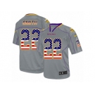 Men's Nike Minnesota Vikings #22 Harrison Smith Elite Grey USA Flag Fashion NFL Jersey