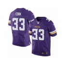Men's Nike Minnesota Vikings #33 Dalvin Cook Elite Purple Team Color NFL Jersey