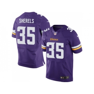 Men's Nike Minnesota Vikings #35 Marcus Sherels Purple Elite NFL Jersey