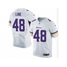 Men's Nike Minnesota Vikings #48 Zach Line Elite White NFL Jersey
