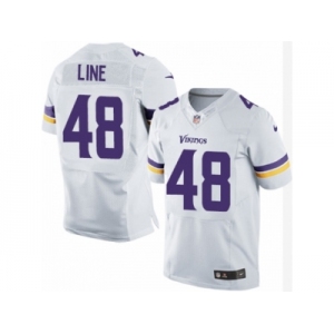 Men's Nike Minnesota Vikings #48 Zach Line Elite White NFL Jersey