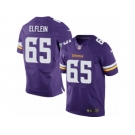 Men's Nike Minnesota Vikings #65 Pat Elflein Elite Purple Team Color NFL Jersey
