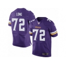 Men's Nike Minnesota Vikings #72 Jake Long Elite Purple Team Color NFL Jersey