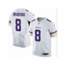 Men's Nike Minnesota Vikings #8 Sam Bradford Elite White NFL Jersey