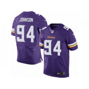 Men's Nike Minnesota Vikings #94 Jaleel Johnson Elite Purple Team Color NFL Jersey