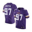 Men's Nike Minnesota Vikings #97 Everson Griffen Elite Purple Team Color NFL Jersey