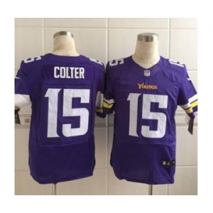 nike nfl jerseys minnesota vikings #15 colter purple[Elite][colter]