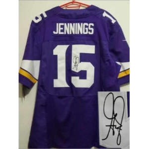 nike nfl jerseys minnesota vikings #15 jennings purple[Elite signature]