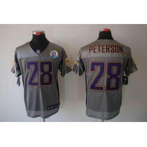 nike nfl jerseys minnesota vikings #28 peterson grey[Elite shadow 50th Patch]