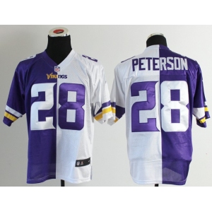 nike nfl jerseys minnesota vikings #28 peterson white-purple[new Elite split]