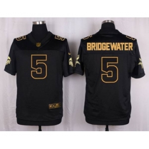 nike nfl jerseys minnesota vikings #5 bridgewater black gold collection[Elite][bridgewater]