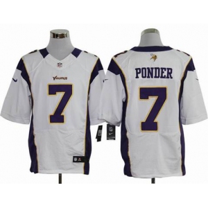 nike nfl jerseys minnesota vikings #7 ponder white[Elite]
