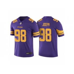 Men Minnesota Vikings #98 Linval Joseph Purple Color Rush Limited Jersey