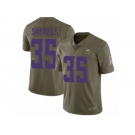 Men Nike Minnesota Vikings #35 Marcus Sherels Limited Olive 2017 Salute to Service NFL Jersey
